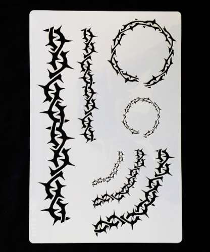 Thorns Stencil - Click Image to Close